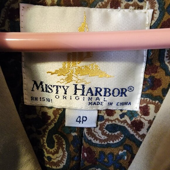 Women's Size 4P Misty Harbor Tan Trench Coat W/ Removable Liner - Picture 8 of 11